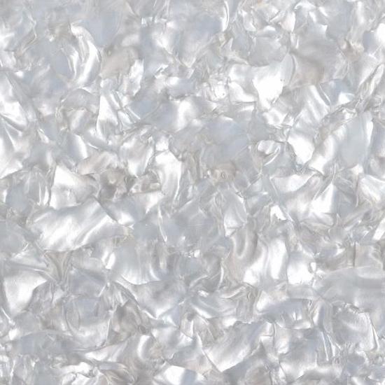 Acrylic (PMMA) Pearlescent Mineral Crystal sheets, 3.0mm Thickness - White (DH01)