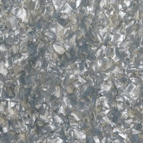 Acrylic (PMMA) Pearlescent Mineral Crystal sheets, 3.0mm Thickness - Silver Grey (DH06)