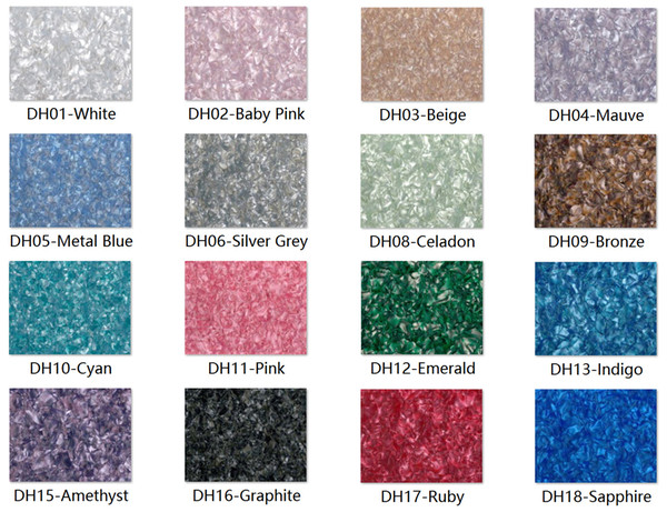 Acrylic (PMMA) Pearlrescent Mineral Crystal Sheets, 3.0mm Thickness, 16 Colors/8 Sizes Available!