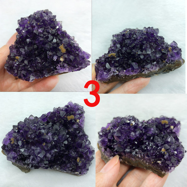 Natural Uruguay Amethyst Geode Clusters Chunk Purple Crystal Drusy Points Quartz Cluster Crafts decoration Gift spiritual healing Cleanse