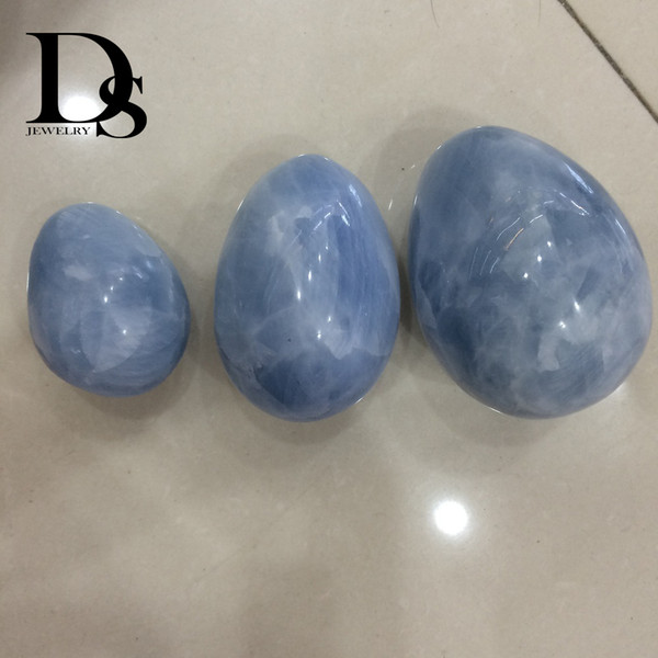 Natural Celestite Quartz Yoni Eggs Oval Jade Ball Women Kegel Exercise Pelvic Muscle Vaginal Tightening Sex Body Massage Tool