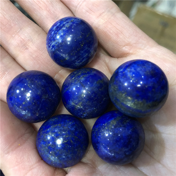 DHX SW top quality natural crystal gemstones lapis lazuli sphere worry stone reiki healing crystal palm ball pocket stone 20 mm