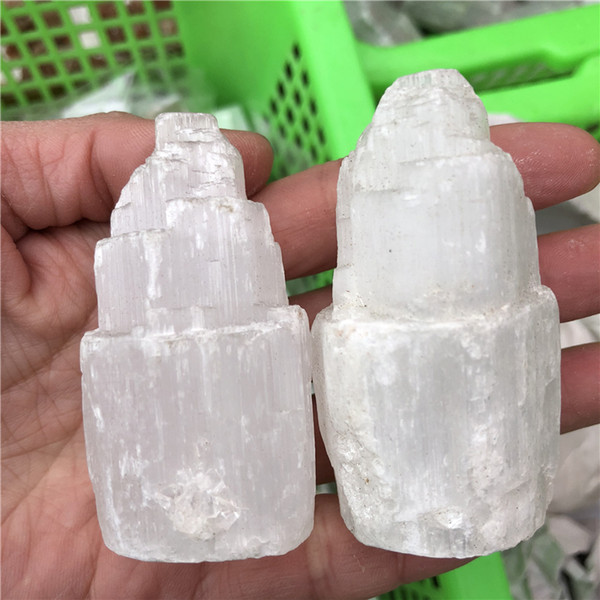 DHX SW natural raw selenite crystal gemstone gypsum lamp mineral specimen reiki healing remove negative energy Decor