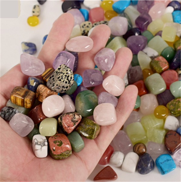 200g assorted tumbled gemstone mixed stones natural rainbow amethyst aventurine colorful rock mineral agate for chakra healing reiki