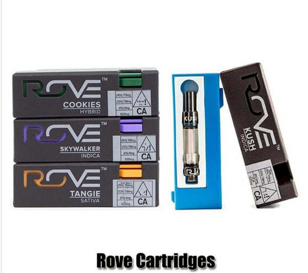 12 Flavors For Option Rove Vape Cartridges Pyrex Glass Vape Pen 1.0ml Ceramic Coil Vs Kingpen Smart Dank Cart 0266271