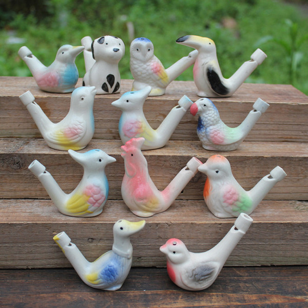 Water Bird Whistle Clay Bird Crafts Ceramic Glazed Bird Whistle-Peacock Birds Home Decoration Office Ornaments