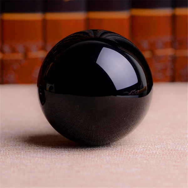 Quartz Black Obsidian Magic Crystal glass Healing Ball Sphere Craft feng shui Crystals Enlarge photography Balls