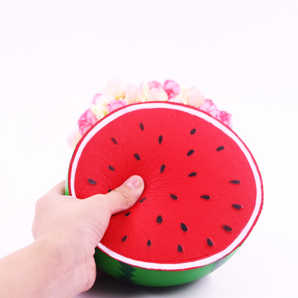 Squishy Slow Rising Watermelon Simulate watermelon activity Christmas gifts for adult or children Squeeze Stress Relief toy LJJJ1