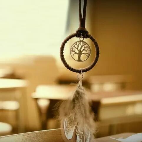 Mini Dreamcatcher Life Tree Enchanted Forest Handmade Dream Catcher Net With Feather Decoration Bag Car Keychain Pendant Ornament DHL
