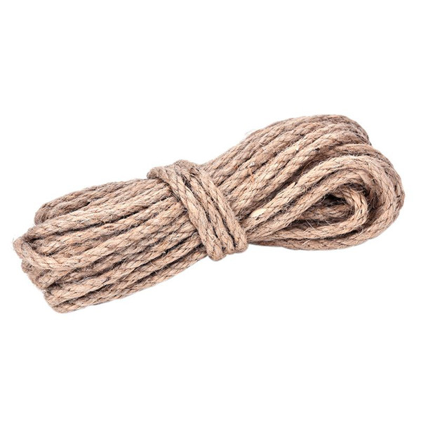 10M*6MM Natural Hemp Rope Jute pet tie String Twine Twisted Jute rope DIY Party Wedding Favor jute cords Wholesale 1PC