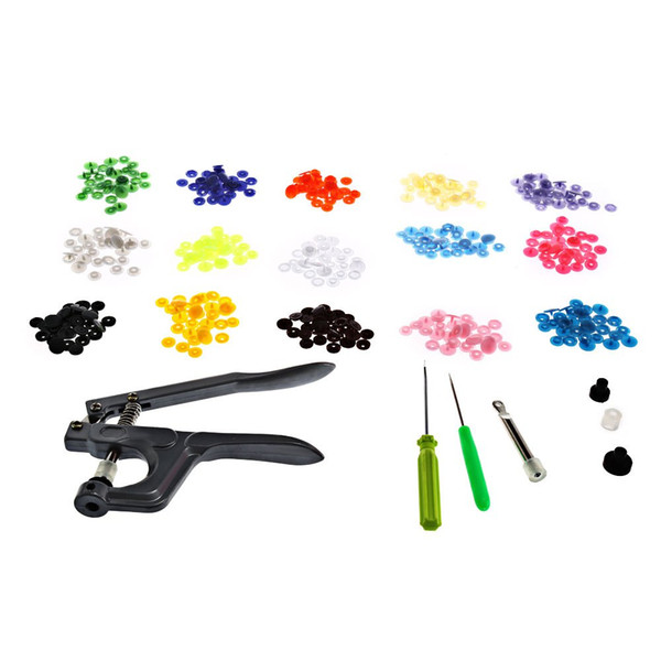 1 Set Snap Plier Tools T3 T5 T8 Deduction Clamp+150pcs-T5 Snap Buttons Sewing Supplies For Fastener Used For Diaper DIY Mixing