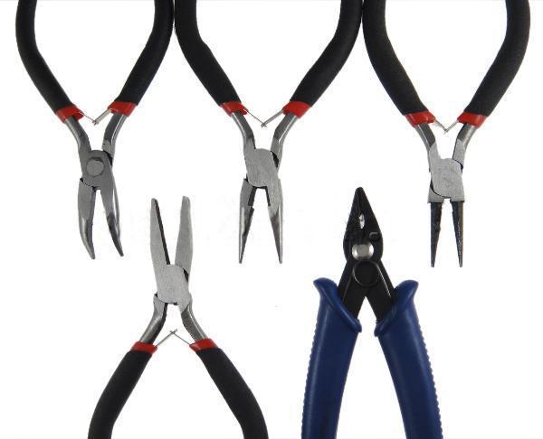 Jewelry Making tools Plier, ferronickel jewelry mixed style end-cutting plier, 13x5.5cm, 5pcs/Set, Sold by Set