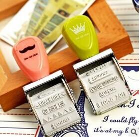 NEW! DIY Roller Stamp, Thanks ,Banner.... ZAKKA Style Hand Rolling Stamp, 2 design series, 6pcs/lot