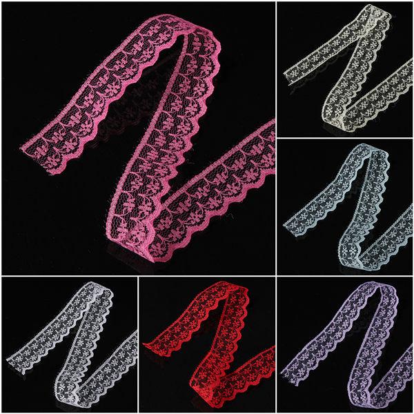 1 Pcs 10 Yard Embroidered Net Lace Fabric Trim Ribbon Wedding Craft For Unilateral DIY Handicraft Home Party Decorations