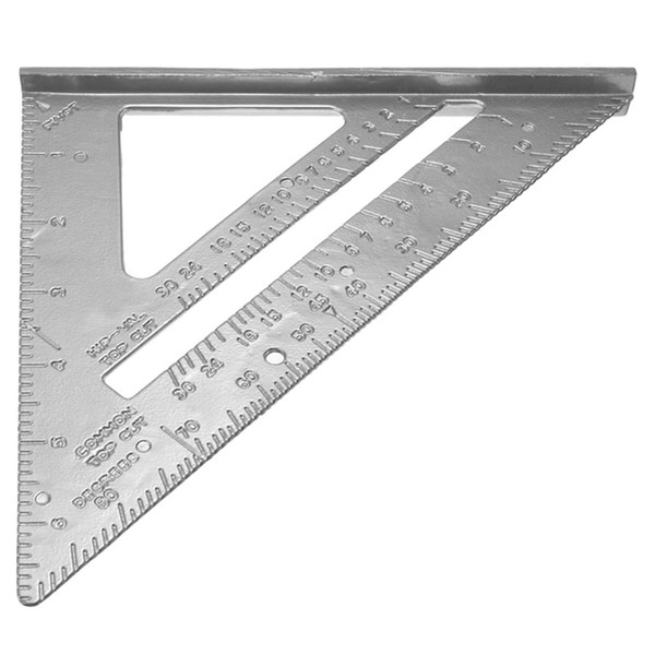 18 * 18cm Aluminum Alloy Speed Square Protractor Miter Framing Measurement Carpenter Measurement Tool for angling roofing