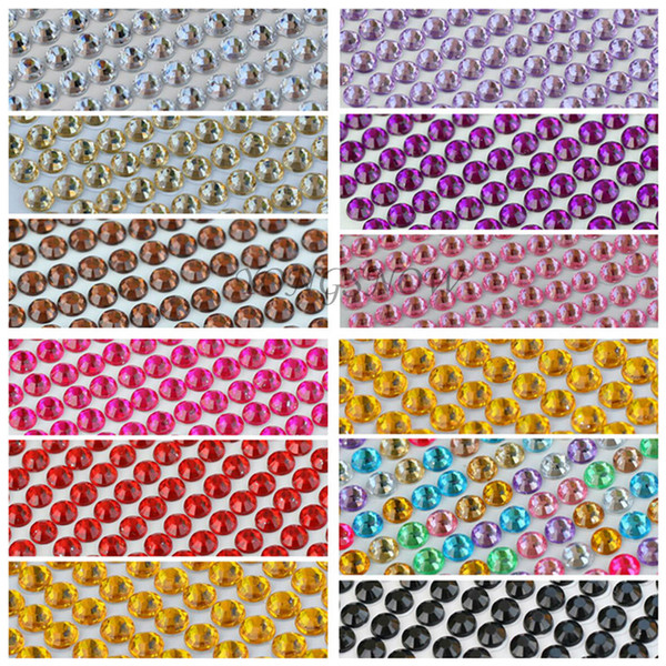 gift box craft 1040Pcs/set 3MM DIY Decal Acrylic Rhinestones Retail Self Adhesive Scrapbooking Stickers Fabric Nail Art Phone Case Decor 6Z