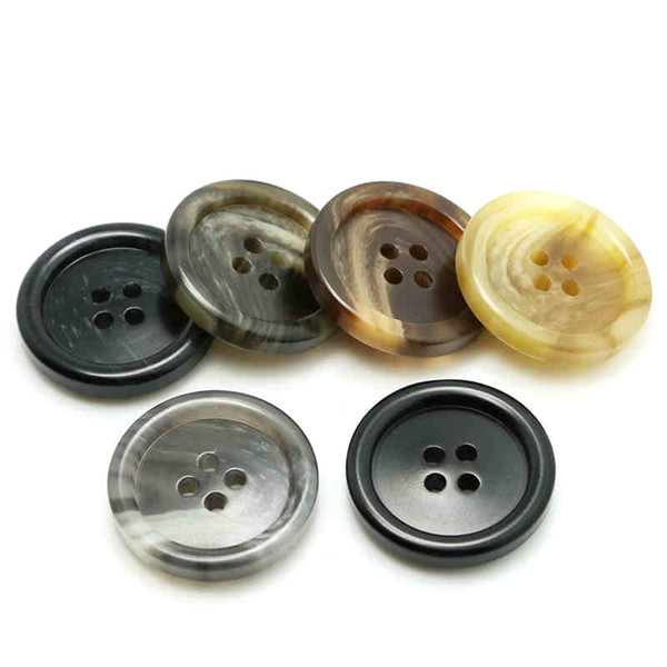 50pcs 4-holes Shank Button Wholesale High-grade Resin Pattern Imitation Suit Coat Buttons Freeshipping