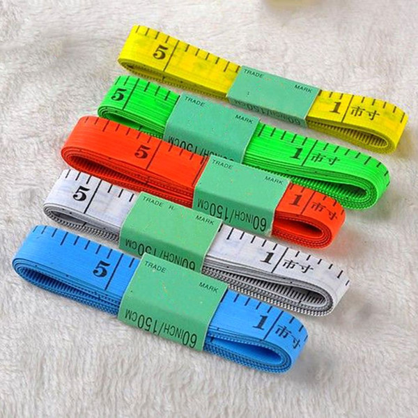 New Body Measuring Ruler Sewing Tailor Tape Measure Soft 60 Inch 1.5M Sewing Ruler Meter Sewing Measuring Tape Random Color