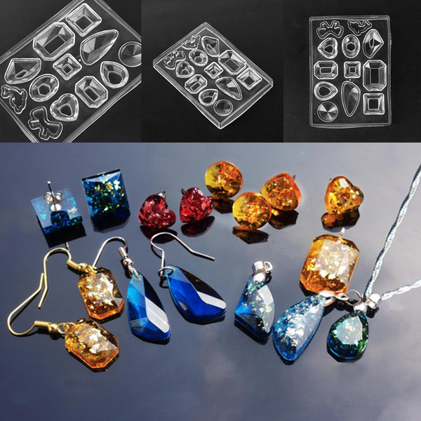 1pc Crystal Silicone Mold Earrings Pendant Jewelry Making Mould DIY Hand Craft Tool Cake Tools Decoration Tools free shipping