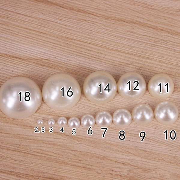 No holes Pearls Round Beads For DIY Craft Scrap Decoration 2/3/4/5mm Multi size option about 500Pcs/lot random mix color