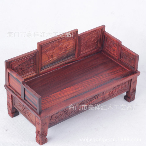 Large mahogany red wood miniature furniture Ocean bed jade ornaments vase base foundation factory wholesale