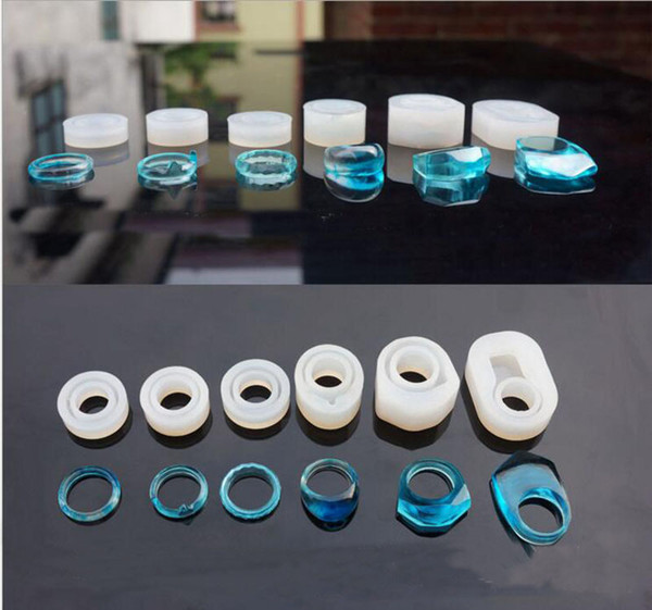 DIY Silicon Round Cat Shape Ring Mold Mould Jewelry Making Tools epoxy resin molds for jewelry 1 piece Transparent