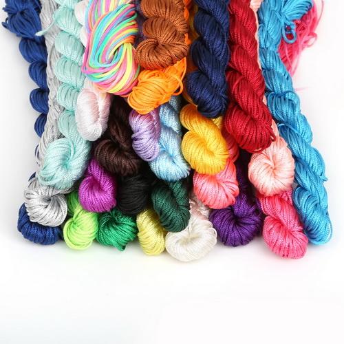 New Arrival Nylon Bead Jewelry Cord Thread Chinese Knot Macrame Rattail 1mm*24M Rope For DIY Fashion Bracelet Braided rings