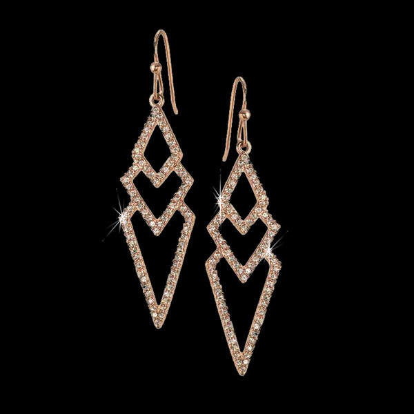 2017 Rhombus Earrings Auger Geometric Pendant Earrings Direct Selling Luxury Atmosphere Fashion Accessories 20lots