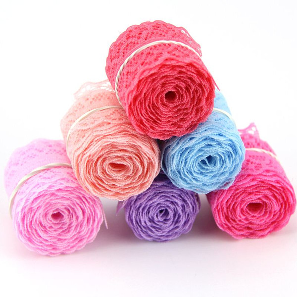 20Yard/Lot (19m)9 Colors New Selling Lace Ribbon Width30MM DIY Embroidered Net Lace Trim Fabric For Sewing Wedding Decoration