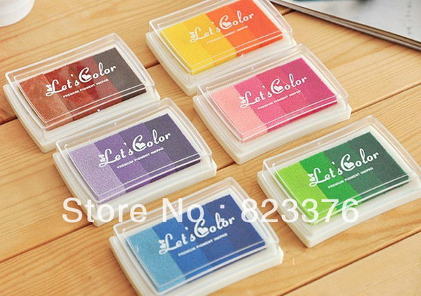 DHL Free shipping 800pcs ink pad color gradual change inkpad for stamp 20170311#