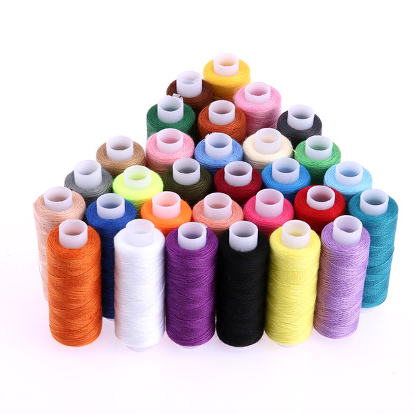 30Pcs 250 Yard Polyester Machine Embroidery Sewing Threads Hand Sewing Thread Craft Patch Steering-wheel Sewing Supplies