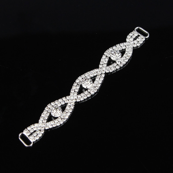 1 Piece 12.6*1.7cm Rhinestone Bikini Connector / Buckle Copper Chain Fit For Swimming Wear Bridal Dress