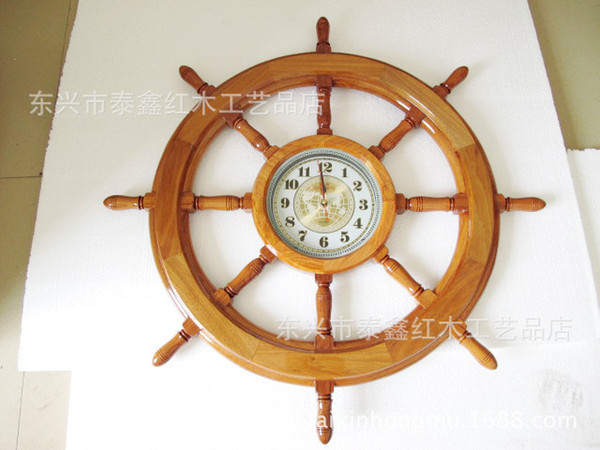 40-100CM rosewood mahogany wall clock rudder rudder crafts wholesale creative wall clock wall hangings