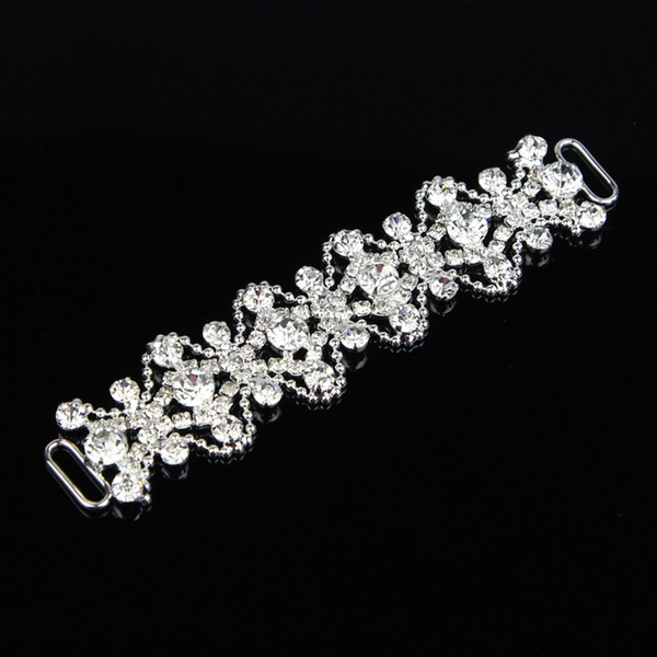 1 Piece 11.2*2.6cm Rhinestone Bikini Connector / Buckle Copper Chain Fit For Swimming Wear Bridal Dress