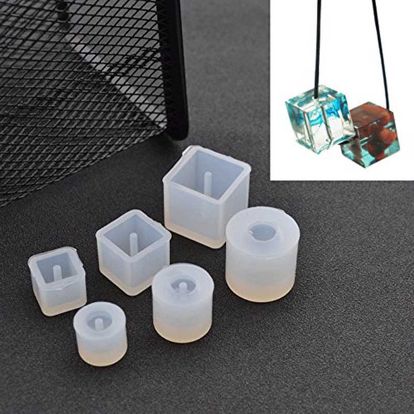 6Pcs Round Square Silicone Mold Epoxy Casting Resin for Jewelry Beads Pendant Bangle Bracelet Making Mold DIY Hand Craft Tool