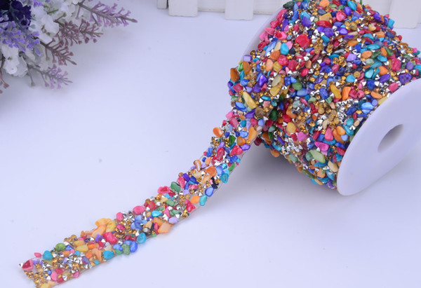 free ship Luxurious colorful rhinestone applique trims,3cm width,bridal dress sash belts applique,crystal trim for dress fashion design