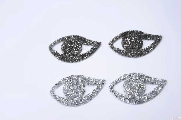 25pcs/lot eye design crystal hotfix motifs iron on transfer rhinestone patches strass crystal stones applique for clothing craft