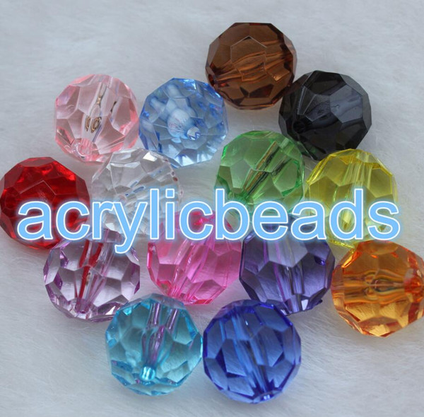 New Item Cheap Top Quality 8mm Clear Acrylic Crystal Faceted Round Loose Plastic Ball Spacer Beads Jewelry Making DIY 500pcs