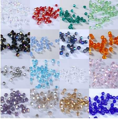 Wholesale #5301 2mm 1000pcs Glass Crystals Beads Bicone Faceted Bead loose Spacer Beads DIY Jewelry Making U pick color