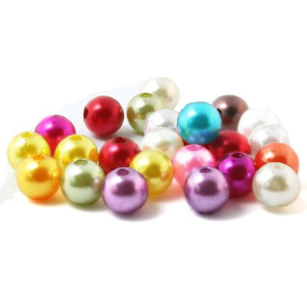 Wholesale Hot 8mm ABS Imitation Pearls Beads Making jewelry diy beads Jewelry Handmade necklace free shipping