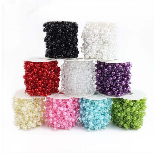 65yards(60meters) Fishing Line Plastic Pearls Garment Beads for Chain Garland Flowers Brides Headgear Wedding Party Decoration