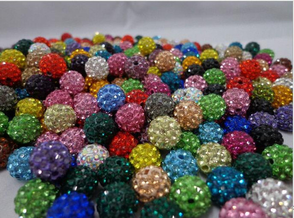 Wholesale - New fashion polymer clay Ball Crystal Shamballa Bead Bracelet Necklace Beads Bracelet DIY accessories 2501