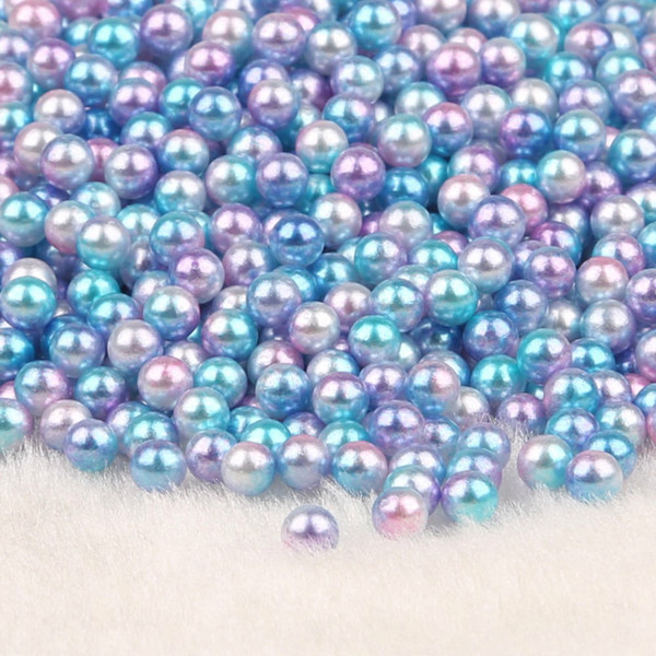 Mix Rainbow Color Round 6/8mm ABS Imitation Pearl Beads No Hole Loose Beads Diy Jewelry Necklace Making for women 100-200PCS