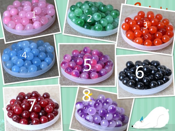 Mix 25 colors 8mm Teal Pearl Spacer Loose Beads floating charms Jewelry Necklace Bracelet Making 1000pcs