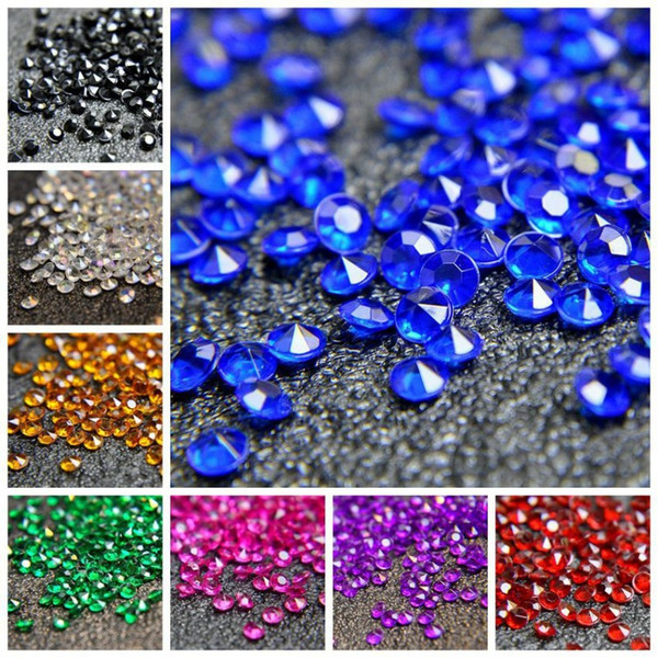 Acrylic Plastic Rhinestones Multi Colors Tip Drill Loose Beads Anti Wear Flatback Rhinestone Factory Direct Sale 2 4mj B R