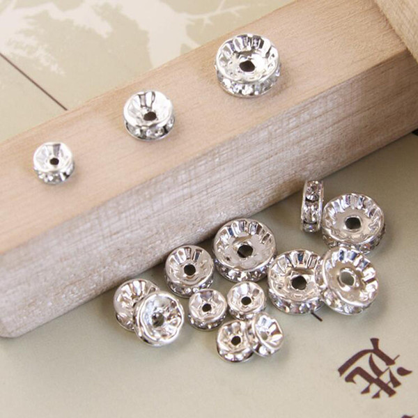 6MM Clear Rhinestone Beads Loose Beads Spacer DIY Bracelet Necklace Beads Accessories Rhinestone DIY Spacer New