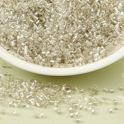 Silver Core Czech Glass beads Bugle Tubes DIY Material Cross stitch Embroidery Handmade sewing Accessories 20g/1440pcs 2x3mm