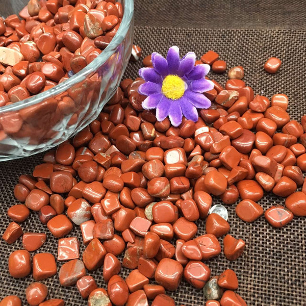 Natural 7-- 9 mm red jade Stone crystal Tumbled Stone Irregular small size beautiful red jade stone crystal healing