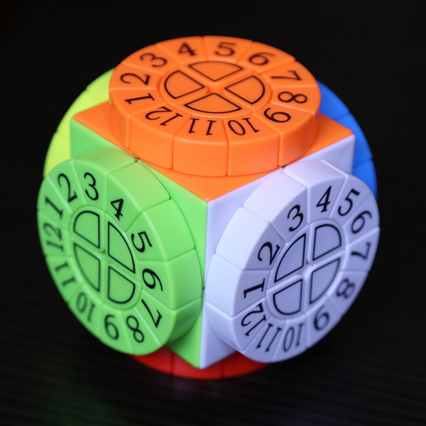 Time Machine Black Creative Special Magic cube Speed Puzzle for Challenge Colorful Alien rubik's cube Toy Gifts for Adult Kids Students