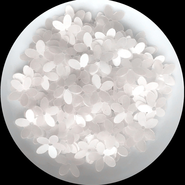 Five-Petal Flower pvc loose Sequins Matting White Sequin Paillettes Sewing Wedding Craft ,Women Garment DIY Accessories 400pcs